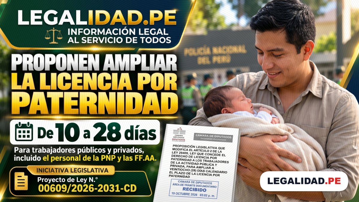 Proyecto de Ley busca ampliar licencia por paternidad a 28 días para sector público y privado