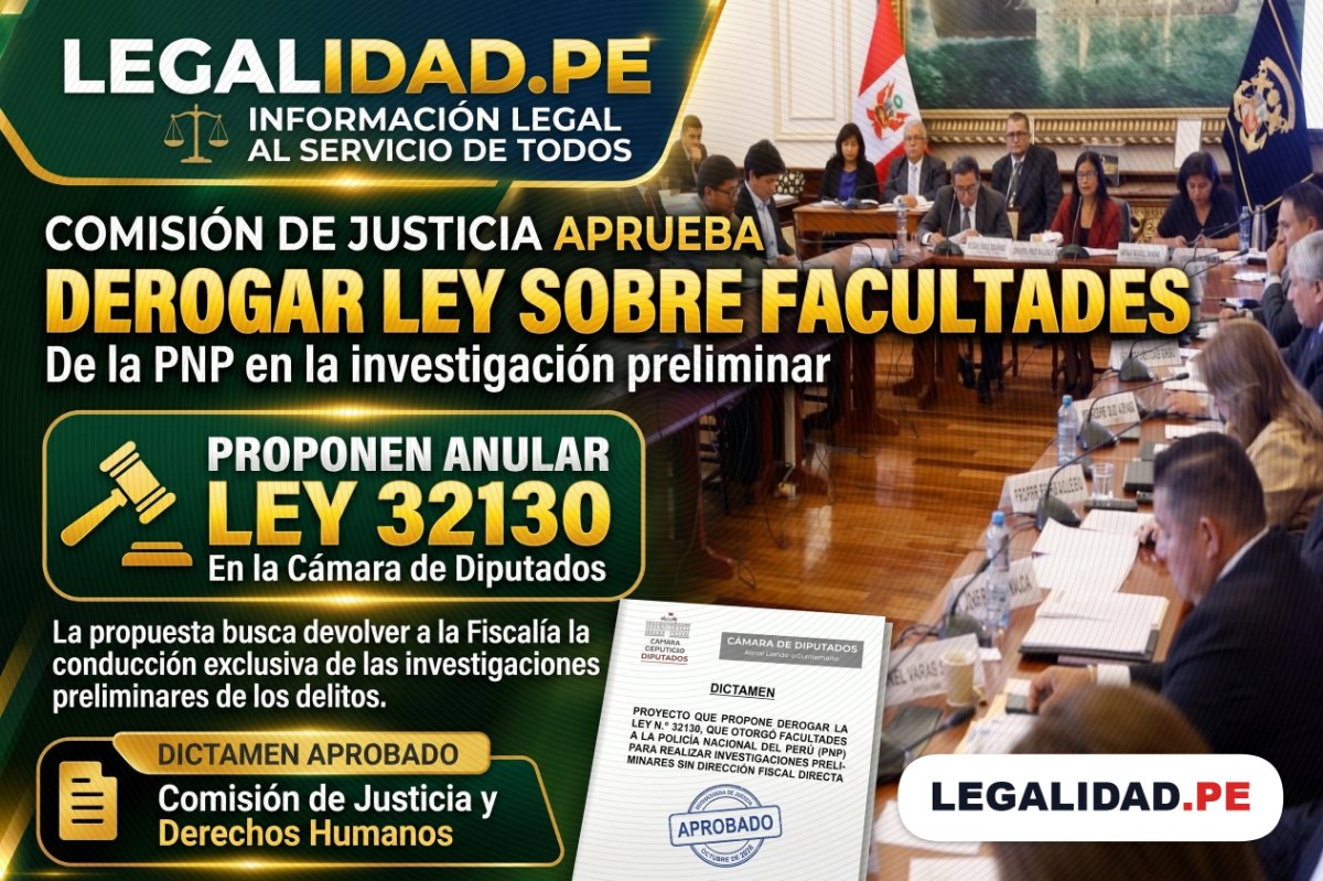 Comisión de Justicia aprueba derogar leyes sobre facultades de la PNP y delito de función militar-policial